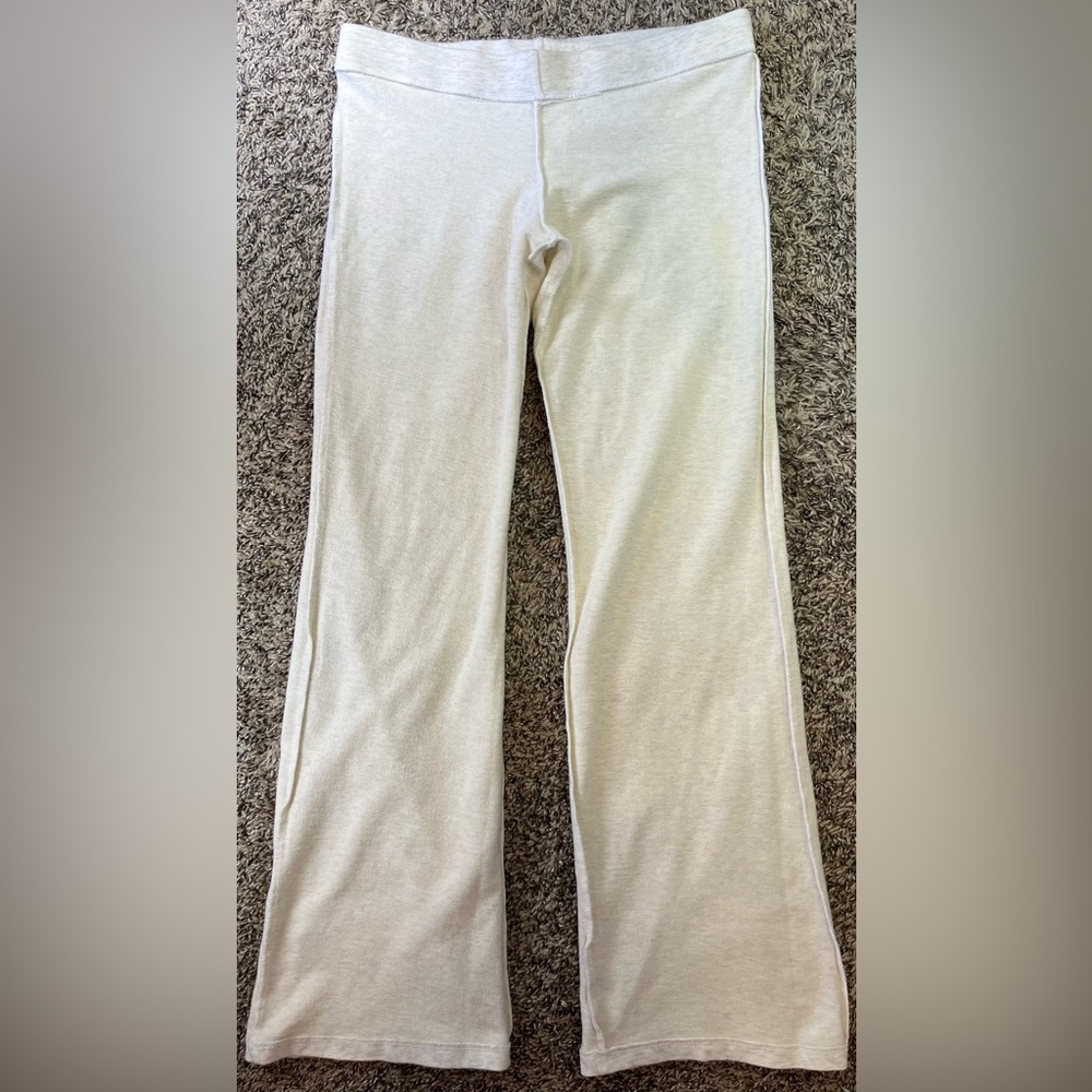 Monrow Classic Low Rise Crop Lounge Sweatpants ~ in Ash/Oatmeal - Picture 12 of 15